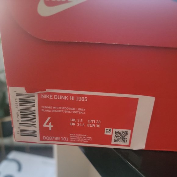 NWT Denim and White Nike Dunk HI 1985 - Picture 1 of 3